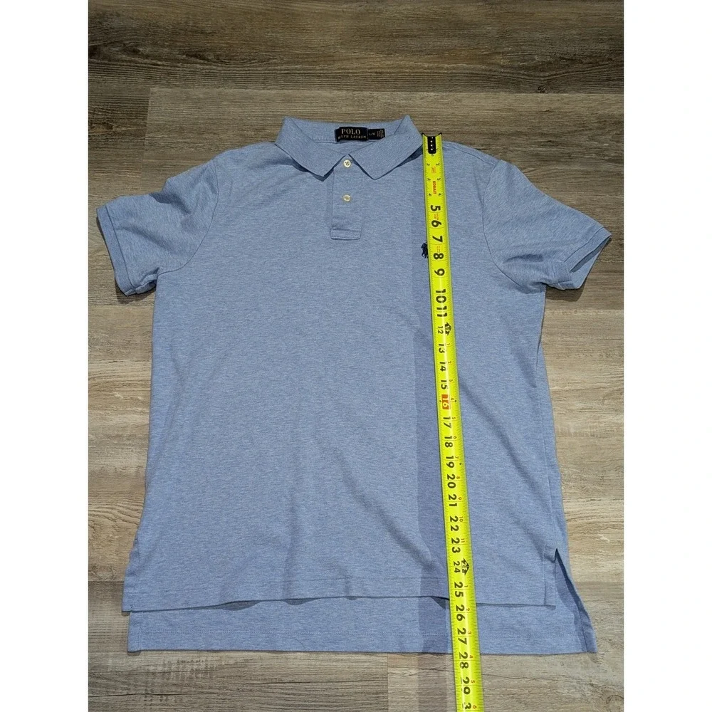 Polo Ralph Lauren Men's Pima Light‎ Blue Classic Fit Short Sleeve Polo Shirt L/G
